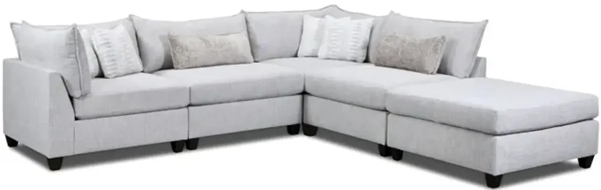 Hogan 5 Piece Sectional - Nickel