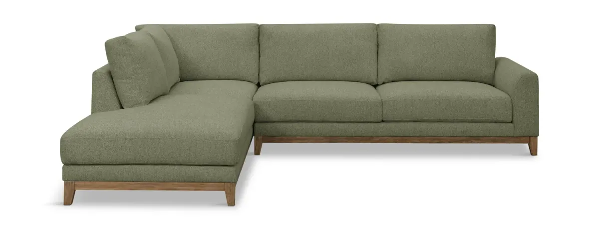 Madison Sectional with Left Chaise - Olivine
