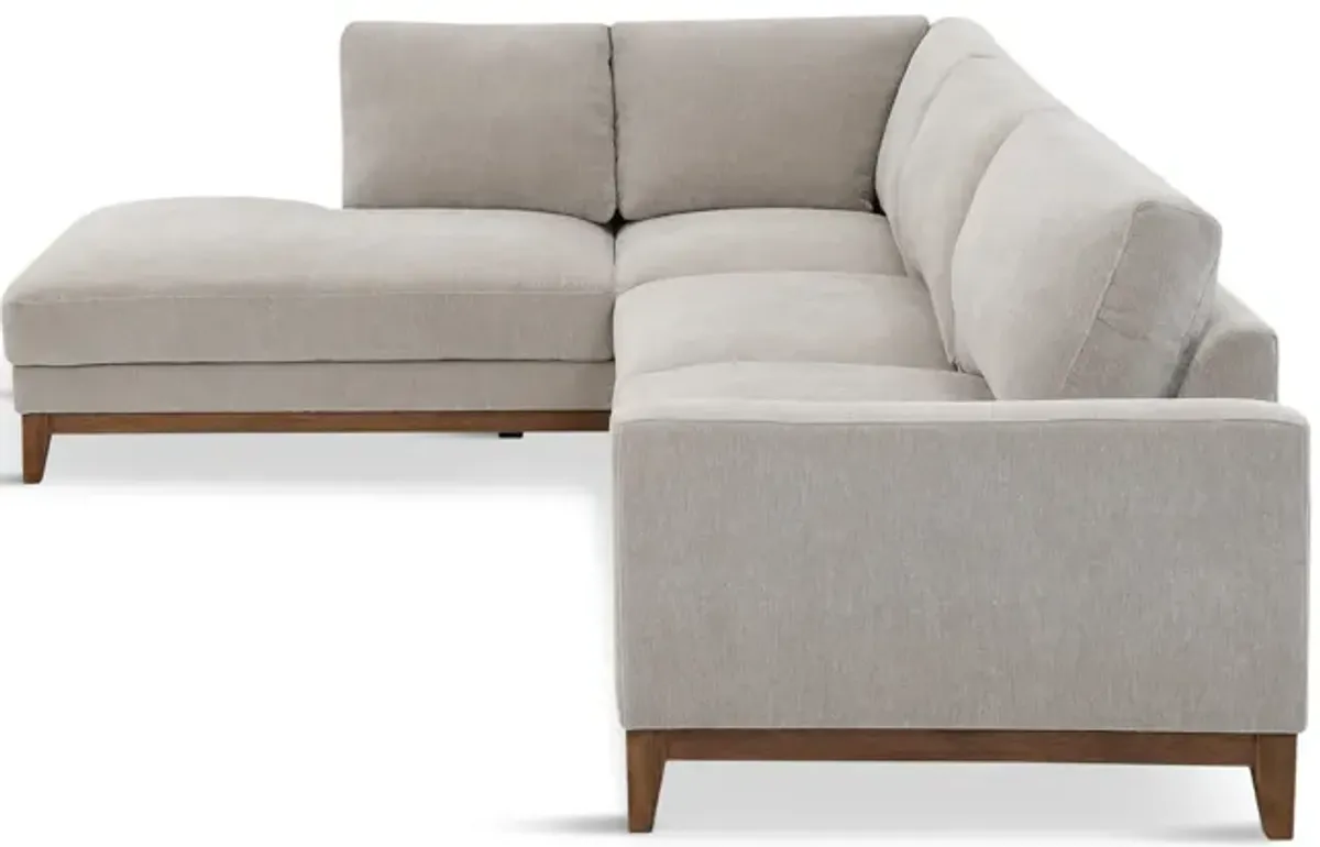 Madison Sectional with Right Chaise - Aluminum