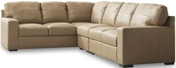 Naveen 3 Piece Leather Sectional - Right Loveseat