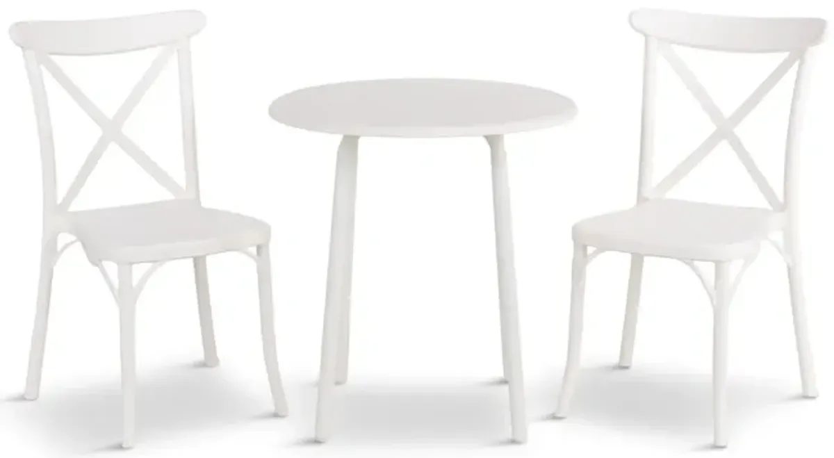 Heron 6 Patio Set - White