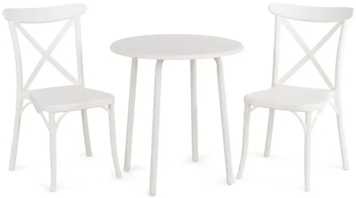 Heron 6 Patio Set - White