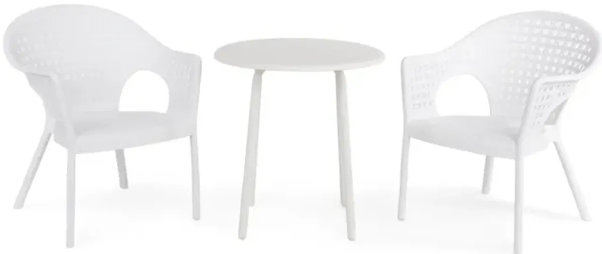 Heron 6 Patio Set - White