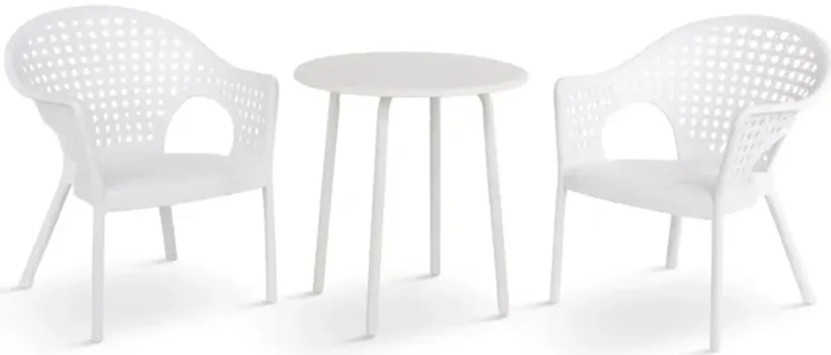 Heron 6 Patio Set - White