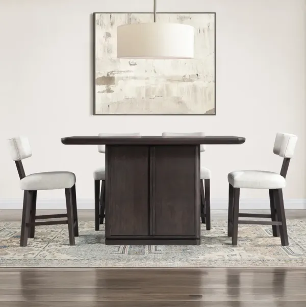 Chicago Storage Counter Table With 4 Stools