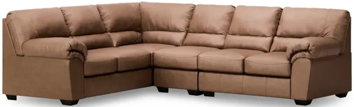 Zola 3 Piece Sectional with Right Loveseat - Caramel