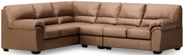 Zola 3 Piece Sectional with Right Loveseat - Caramel