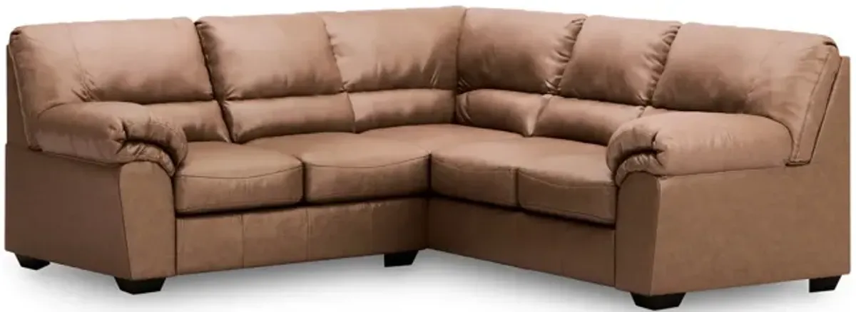 Zola 2 Piece Sectional with Left Loveseat - Caramel