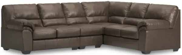 Zola 3 Piece Sectional with Left Loveseat - Umber