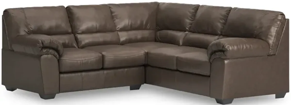 Zola 2 Piece Sectional with Left Loveseat - Umber