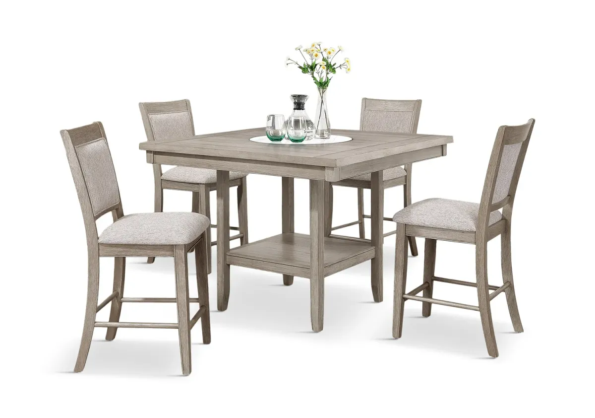 Amelia Counter Height Table With 4 Stools