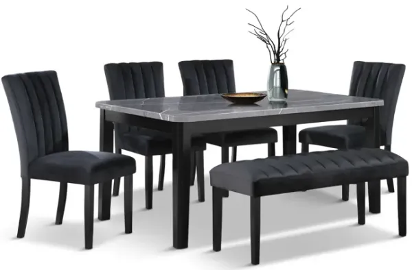 Wanda Dining Table With 4 Chairs And Bench