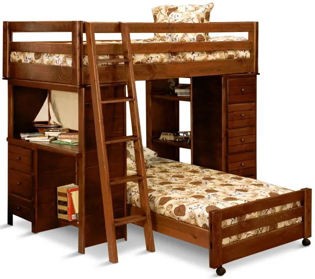 Sedona Bronco Loft With Caster Bed