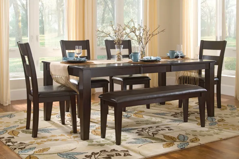 Lincoln Table With 4 Chairs And Bench