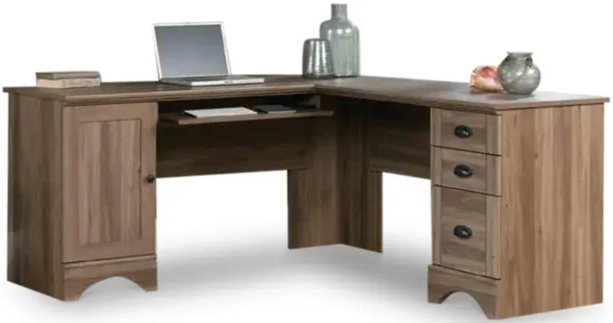 Harbor View Corner Desk - Salt Oak