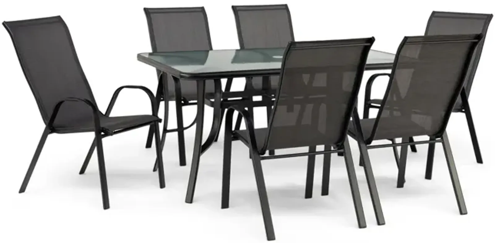 Park Avenue 7pc Patio Dining Set - Grey