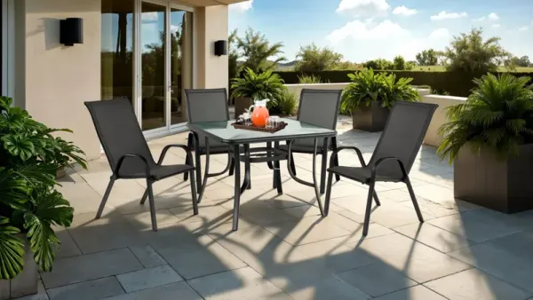 Park Avenue 5 Piece Patio Dining Set - Grey
