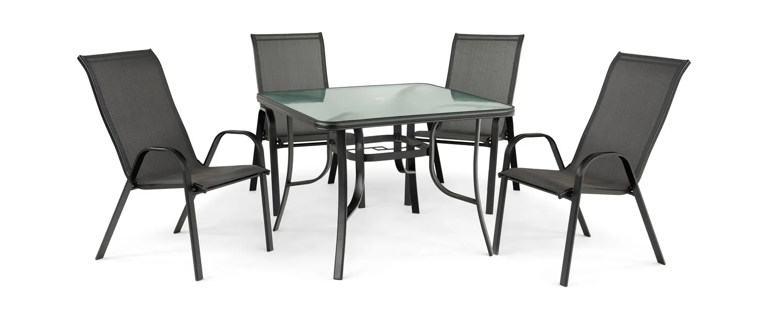 Park Avenue 5 Piece Patio Dining Set - Grey