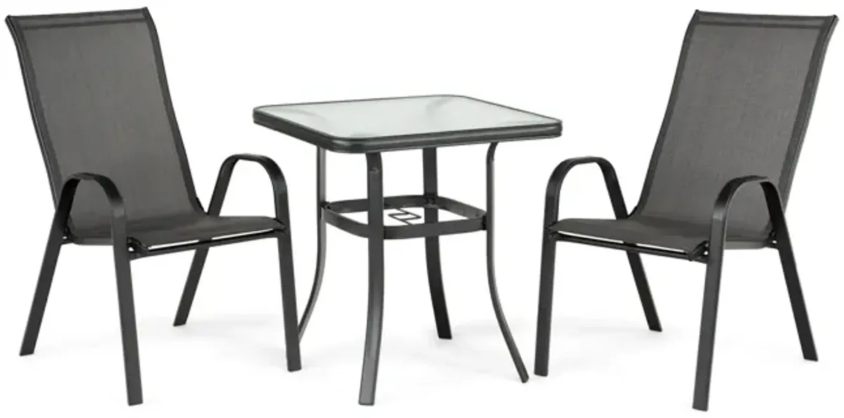 Park Avenue 3pc Bistro Dining Set - Grey