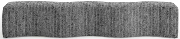 Arya Modern Wavy Ripple Curved Upholstered Bench