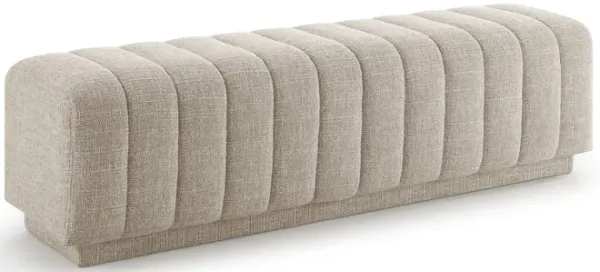 Cami Modern Channel Tufted Upholstered Footboard Bench