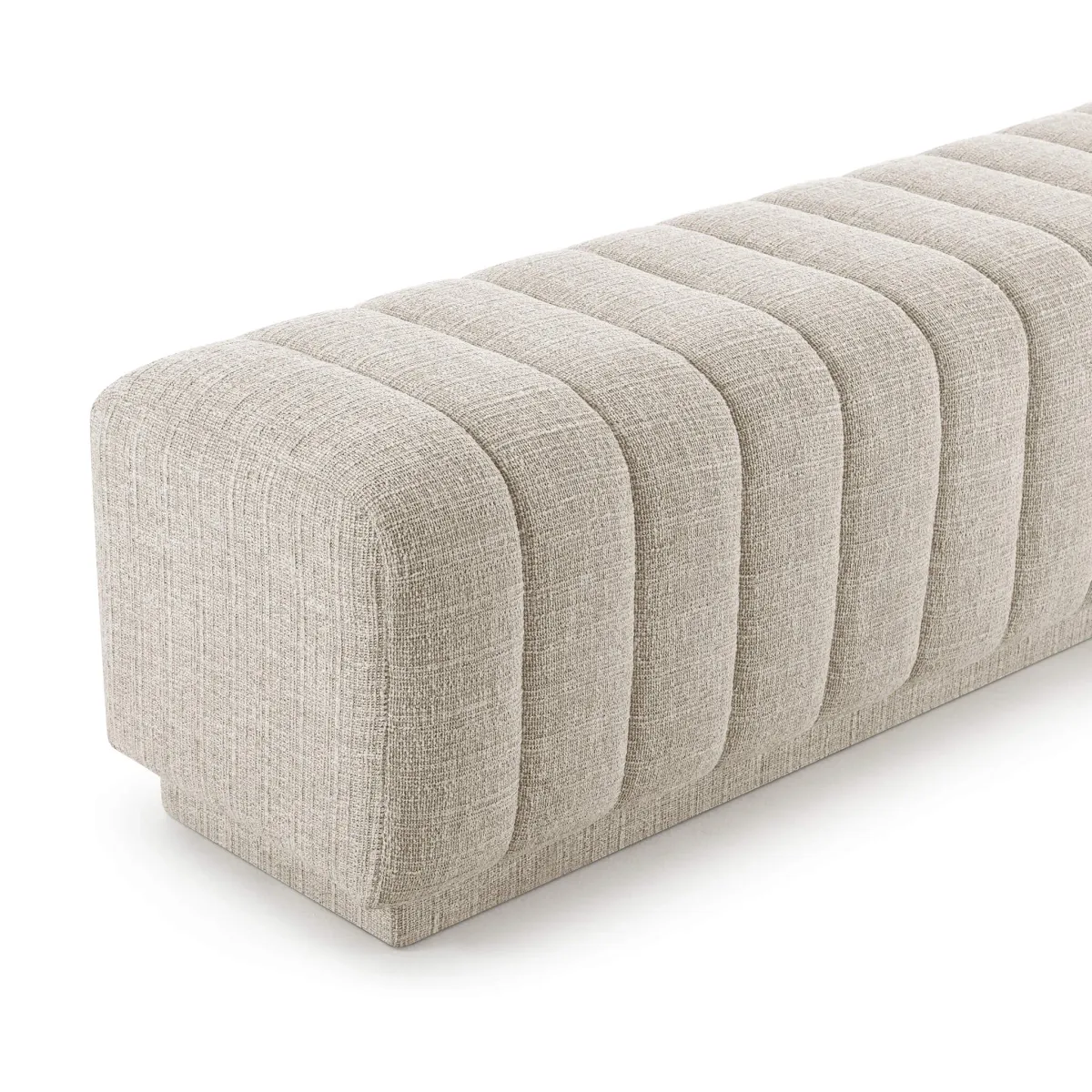 Cami Modern Channel Tufted Upholstered Footboard Bench