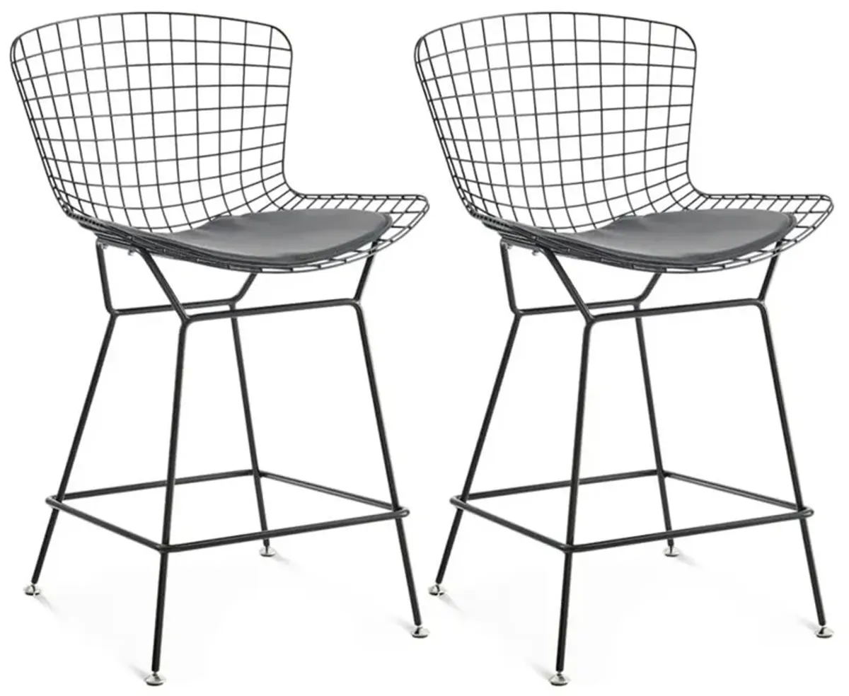 Set of Two Bertoia Bar Stools