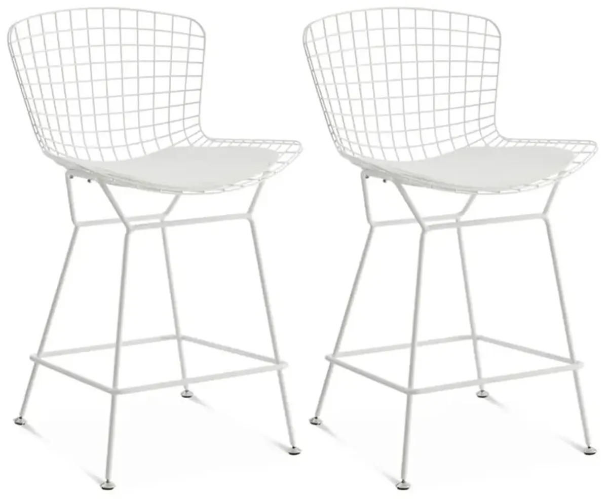 Set of Two Bertoia Bar Stools