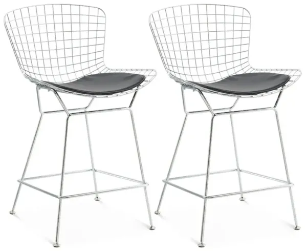 Set of Two Bertoia Bar Stools