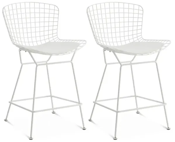 Set of Two Bertoia Counter Stools
