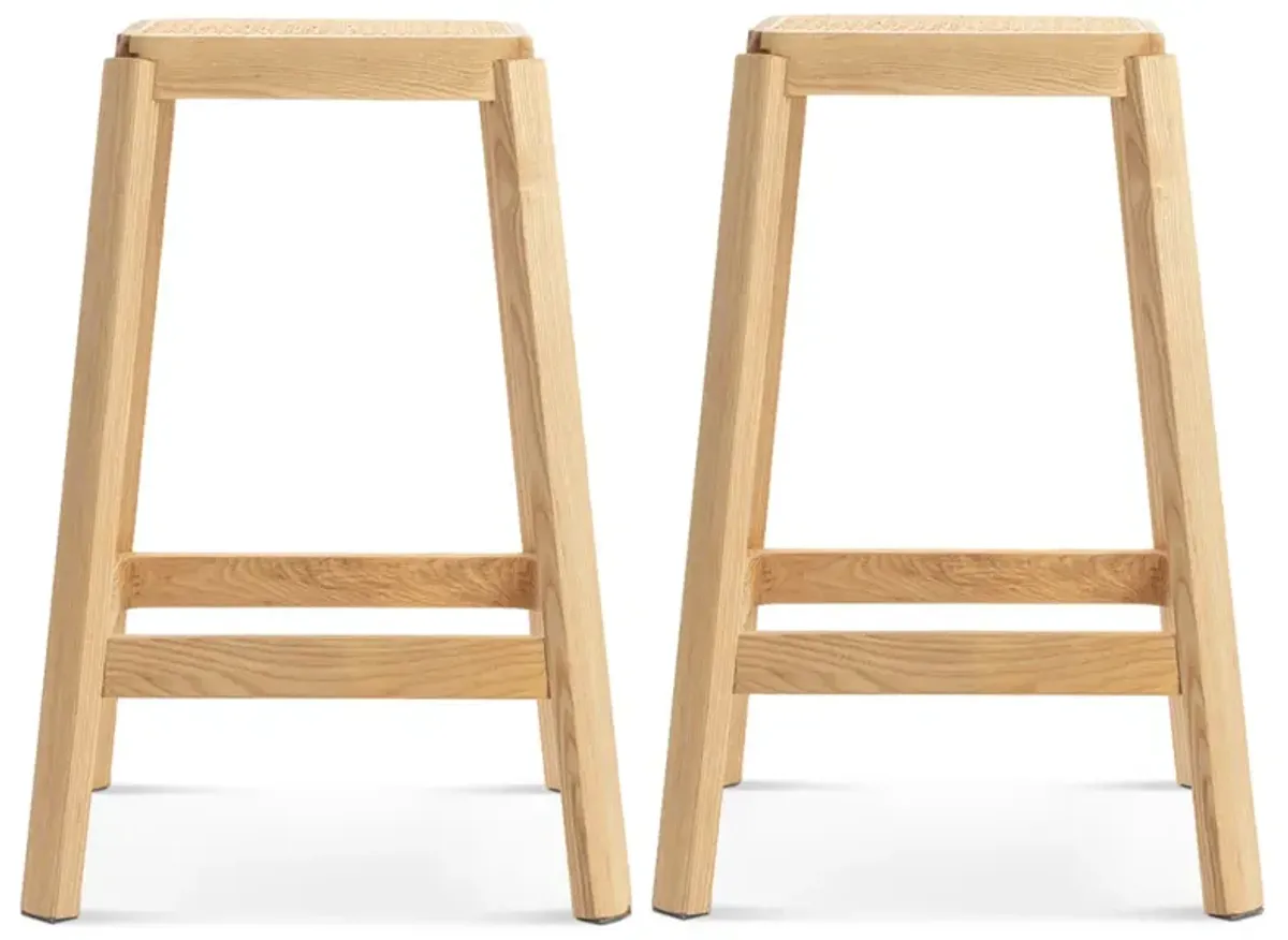 Set of Two Pierre Jeanneret Counter Stool