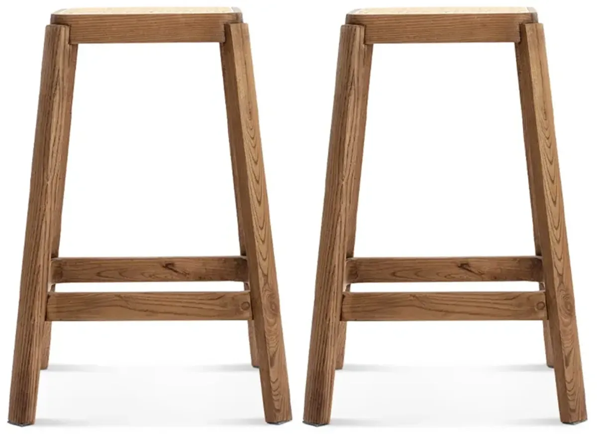 Set of Two Pierre Jeanneret Counter Stool
