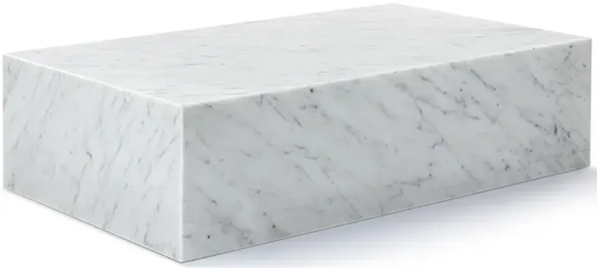 Kaia Marble Plinth Block Large Coffee Table
