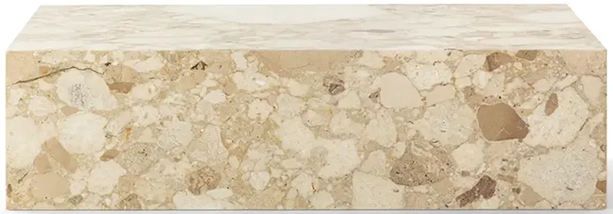 Kaia Marble Plinth Block Large Coffee Table