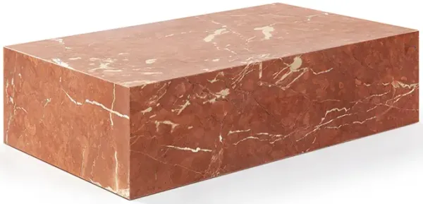 Kaia Marble Plinth Block Large Coffee Table
