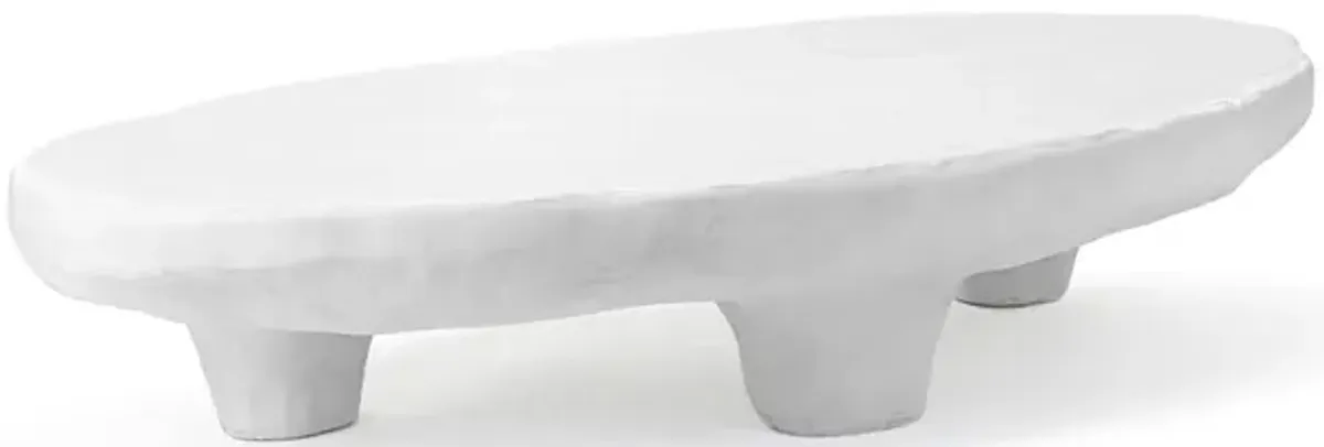 Isla Modern Organic Shaped Tripod Low Concrete Coffee Table