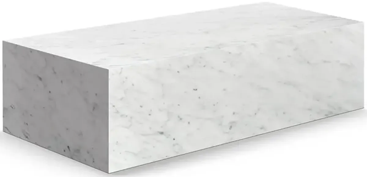 Kaia Marble Plinth Block Large Coffee Table