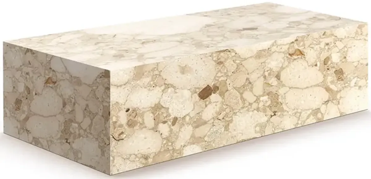 Kaia Marble Plinth Block Large Coffee Table
