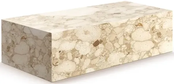 Kaia Marble Plinth Block Large Coffee Table