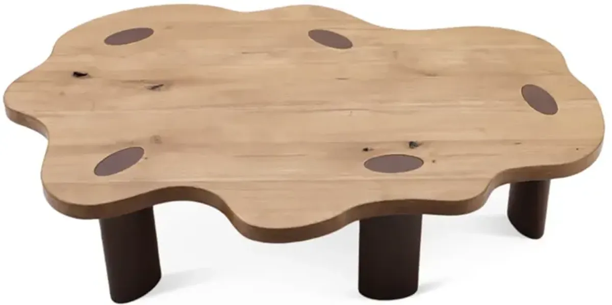 Amelie Wood Freeform Cloud Coffee Table - Large