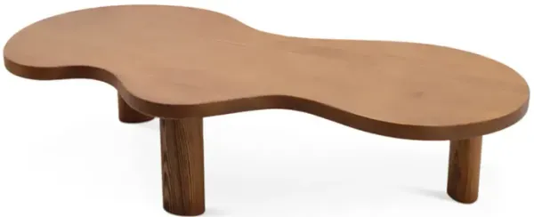 Ines Organic Modern Wood Freeform Cloud Coffee Table