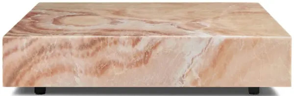 Giro Modern Square Marble Low Profile Block Coffee Table