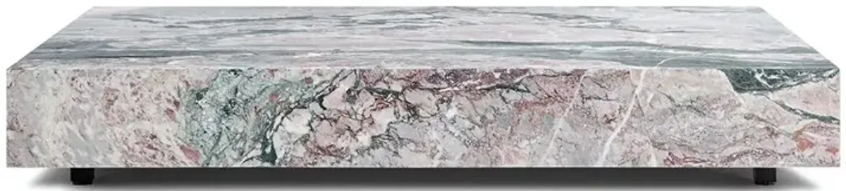 Giro Modern Rectangular Marble Low Profile Block Coffee Table