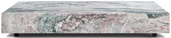 Giro Modern Rectangular Marble Low Profile Block Coffee Table