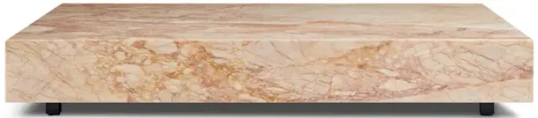 Giro Modern Rectangular Marble Low Profile Block Coffee Table