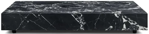 Giro Modern Rectangular Marble Low Profile Block Coffee Table