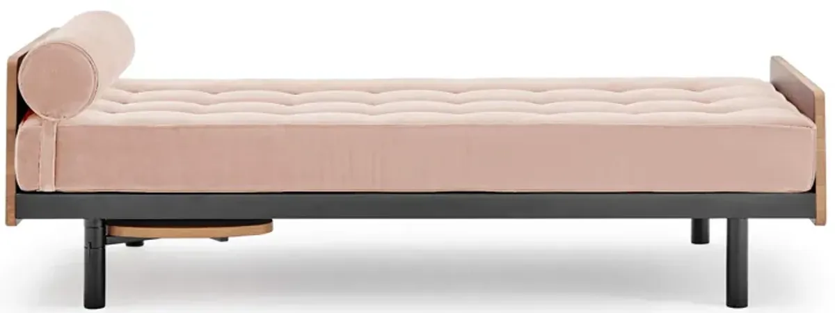 S.C.A.L. Mid Century Modern Upholstered Wood Daybed