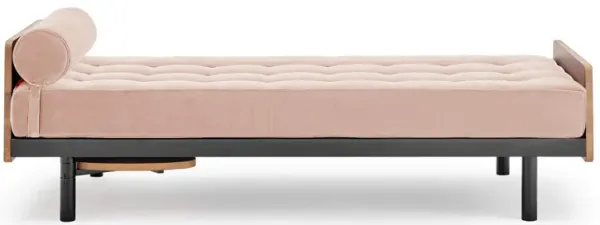 S.C.A.L. Mid Century Modern Upholstered Wood Daybed