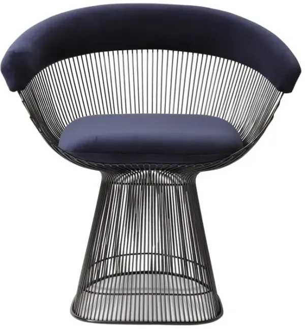 Warren Platner Armchair - Gunmetal Black Base