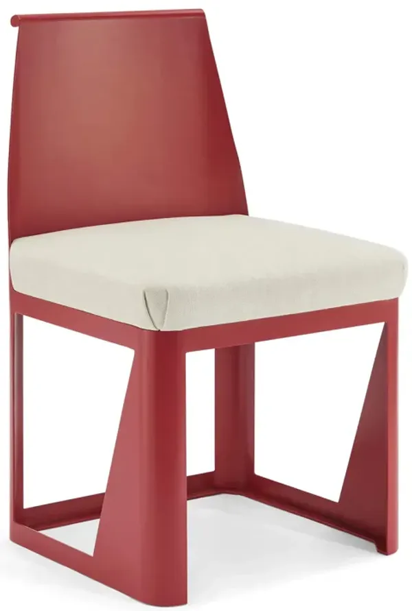 René Prou Folded Sheet Steel Metal Side Chair